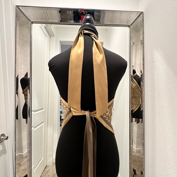 Bebe, reversible silk halter top - Picture 2 of 5